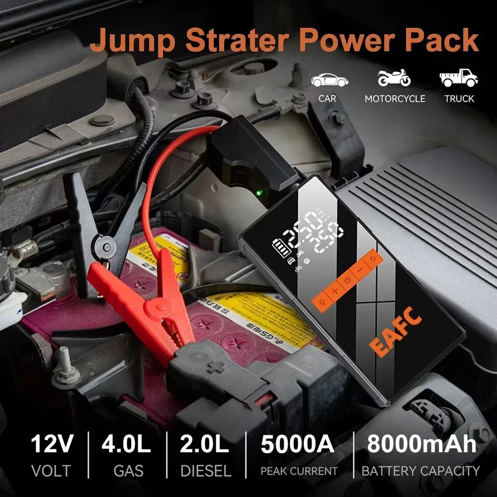 Arrancador Y Compresor Bateria Coche Portatil
